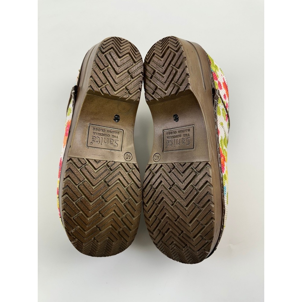 Sanita Floral Clog Slip On Mesh Vegan White Pink Blue Green Yellow Women 40 US 9 - Picture 10 of 11